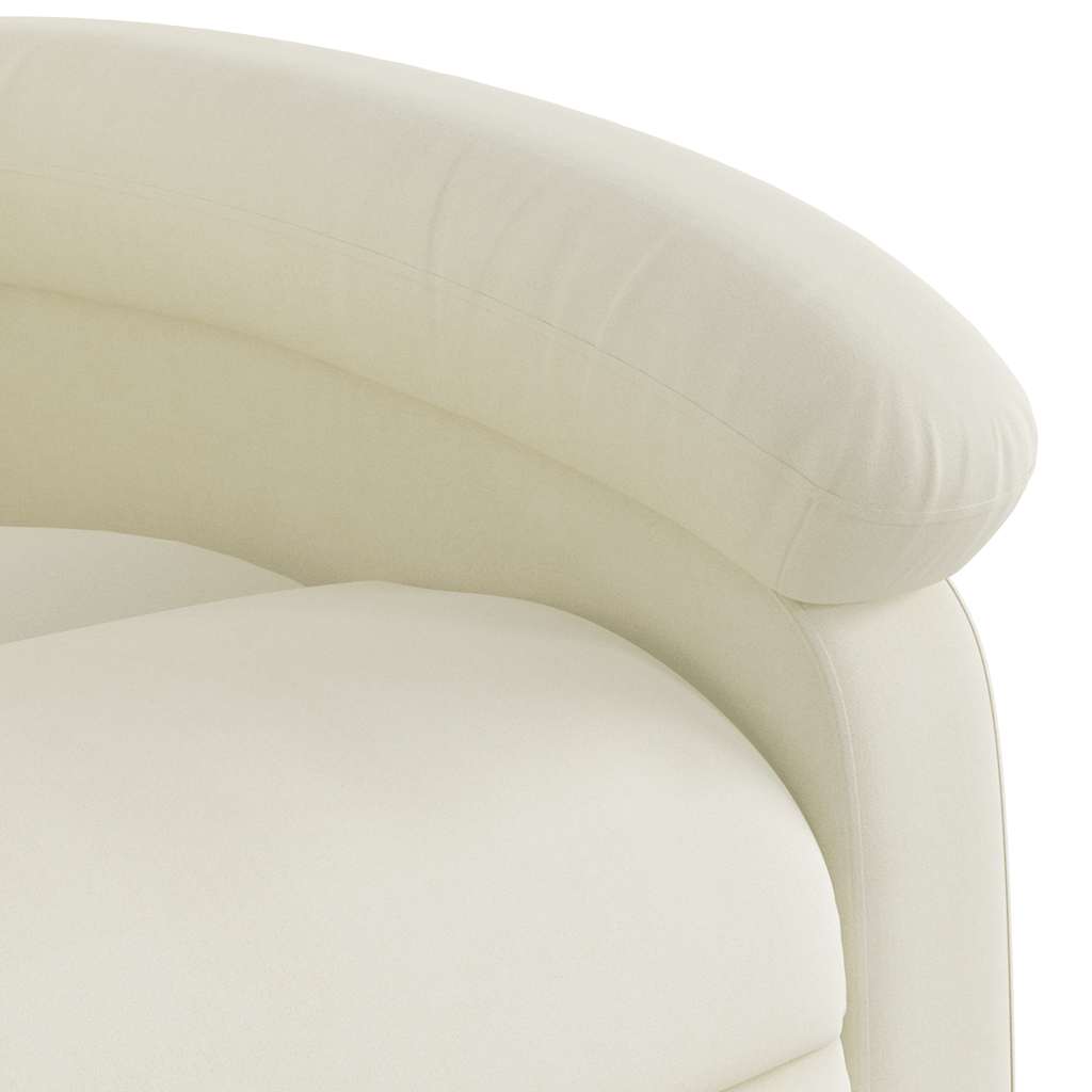 Fauteuil De Massage Inclinable Velours Crème