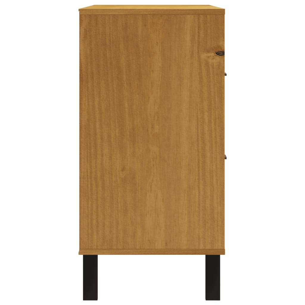 Commode Flam 110X40X80 Cm Bois De Pin Massif