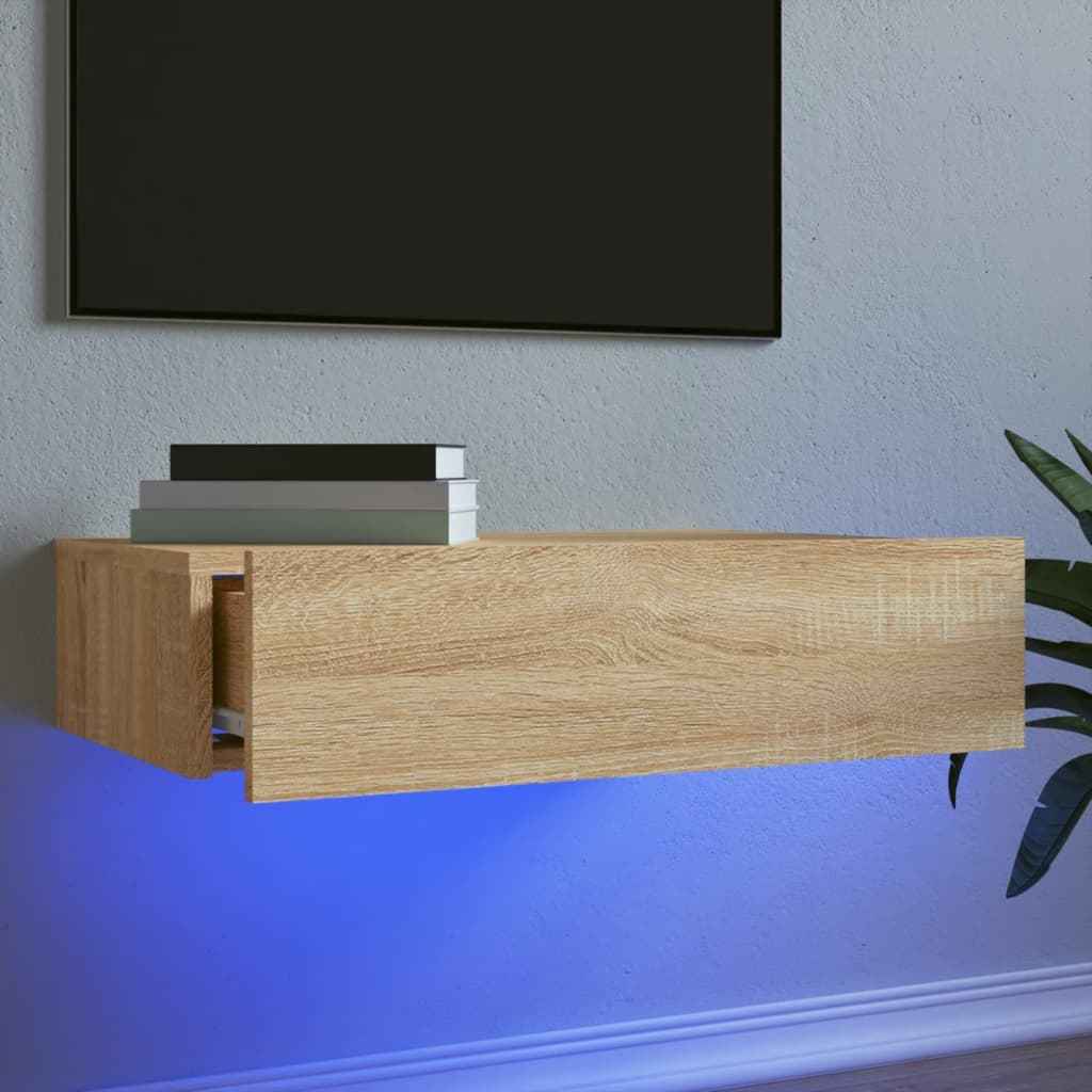 Meuble Tv Avec Éclairages Led 60X35X15,5 Cm