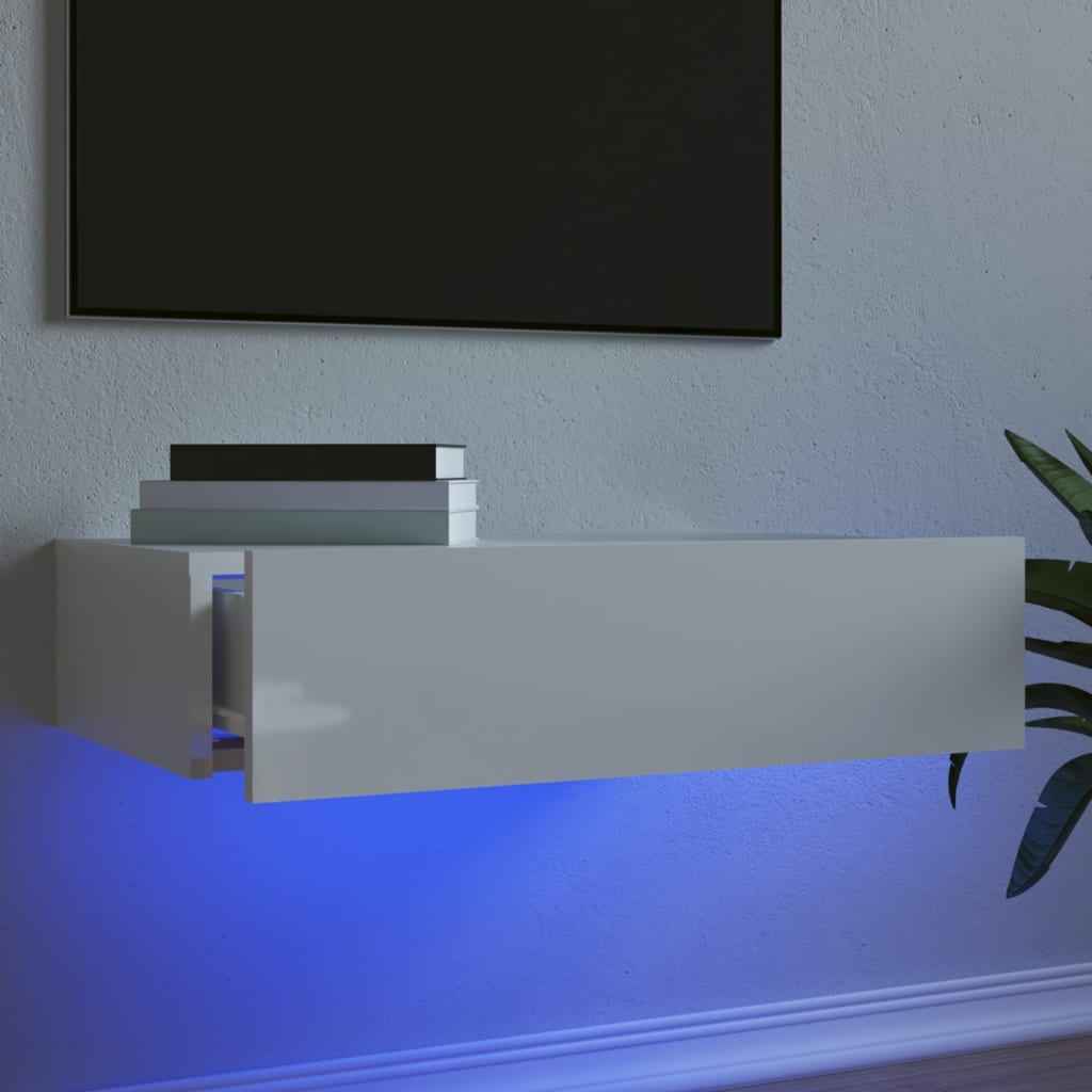 Meuble Tv Avec Éclairages Led 60X35X15,5 Cm