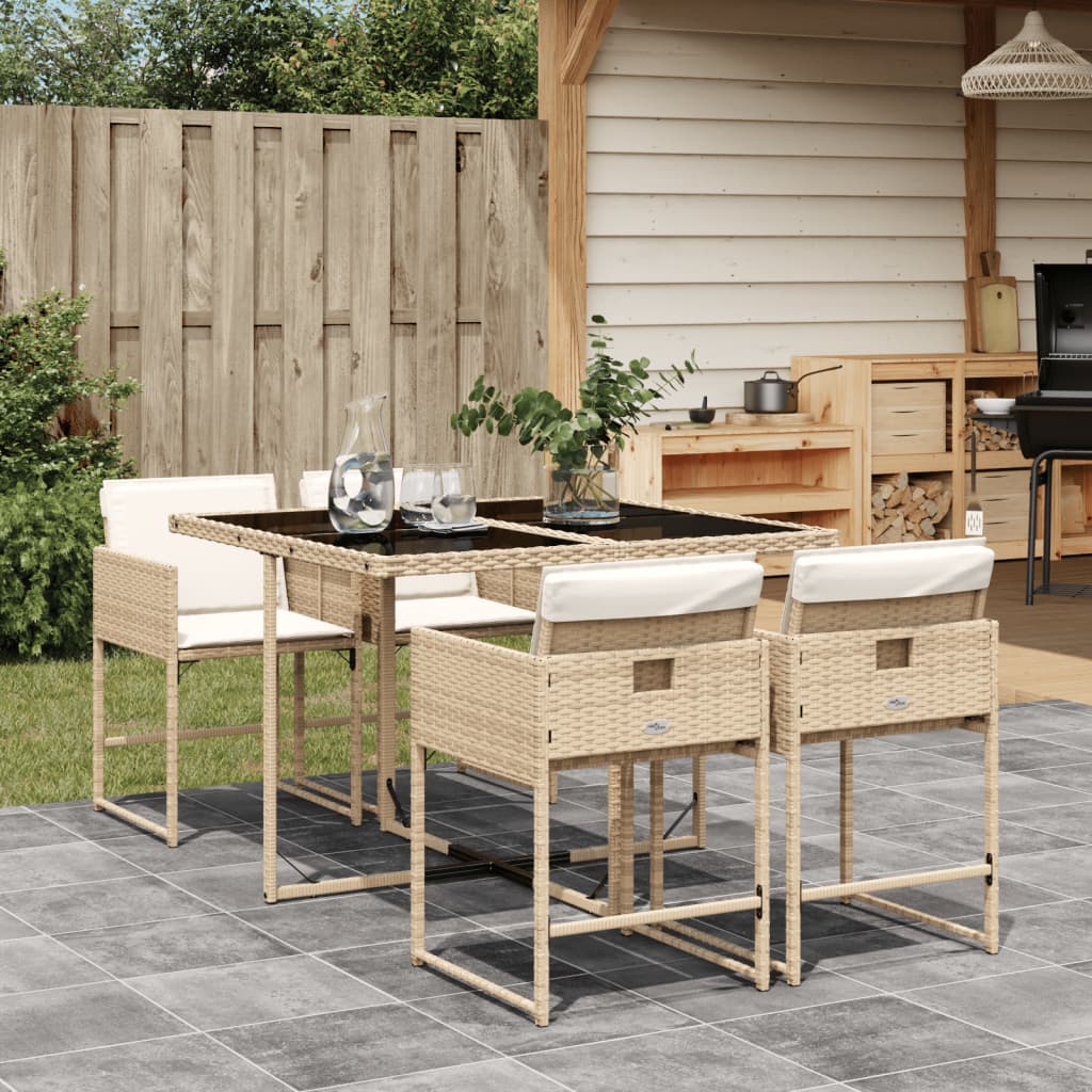 Ensemble À Manger De Jardin Coussins 13 Pcs Résine Tressée