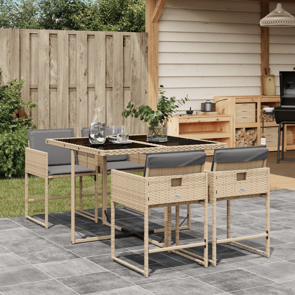 Ensemble À Manger De Jardin Coussins 13 Pcs Résine Tressée