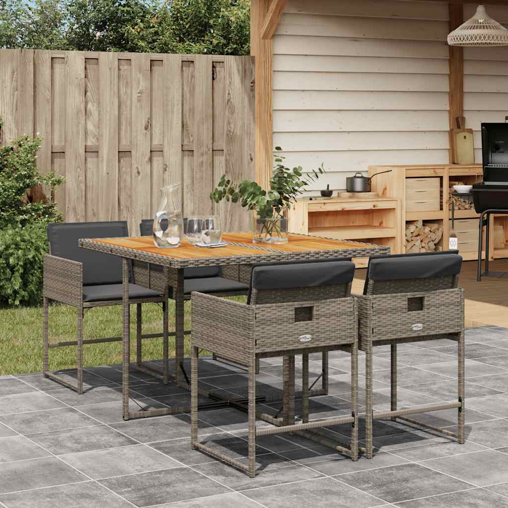 Ensemble À Manger De Jardin Coussins 13 Pcs Résine Tressée