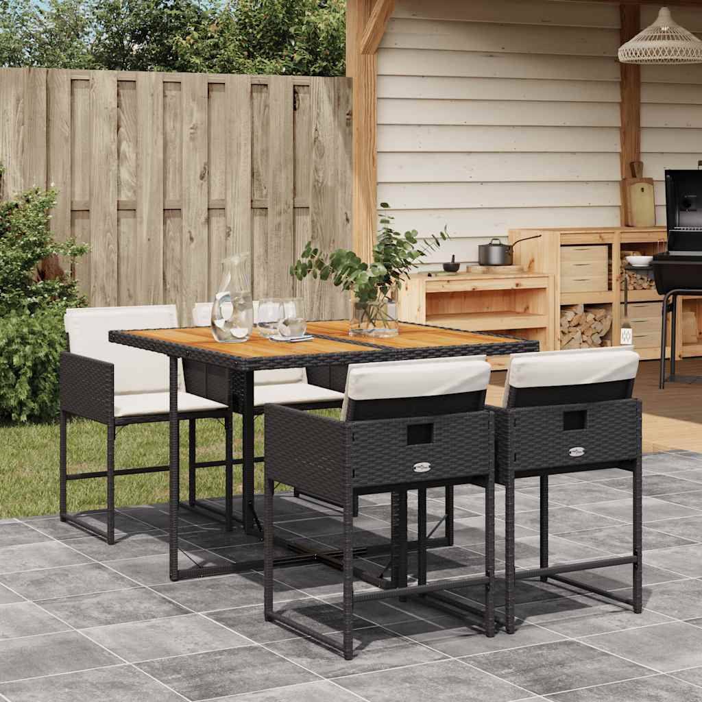 Ensemble À Manger De Jardin Coussins 13 Pcs Résine Tressée