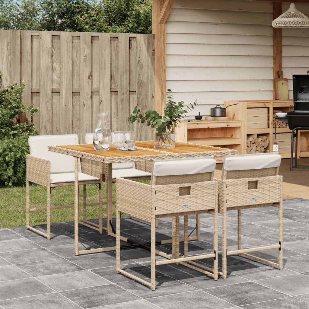 Ensemble À Manger De Jardin Coussins 13 Pcs Résine Tressée