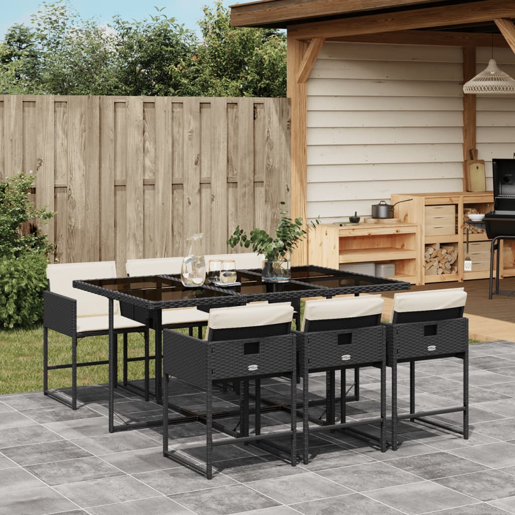 Ensemble À Manger De Jardin Coussins 13 Pcs Résine Tressée