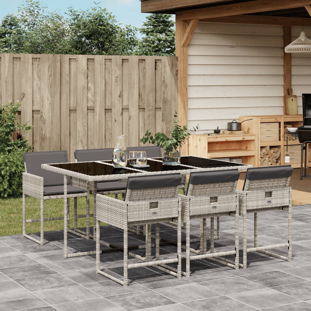 Ensemble À Manger De Jardin Coussins 13 Pcs Résine Tressée