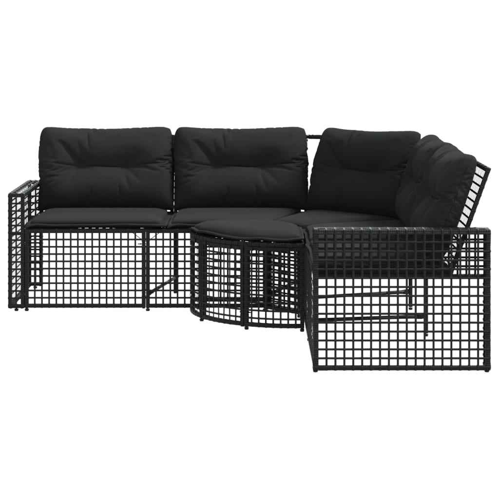 Canapé De Jardin Et Coussins Et Repose-Pied En Forme De L Rotin