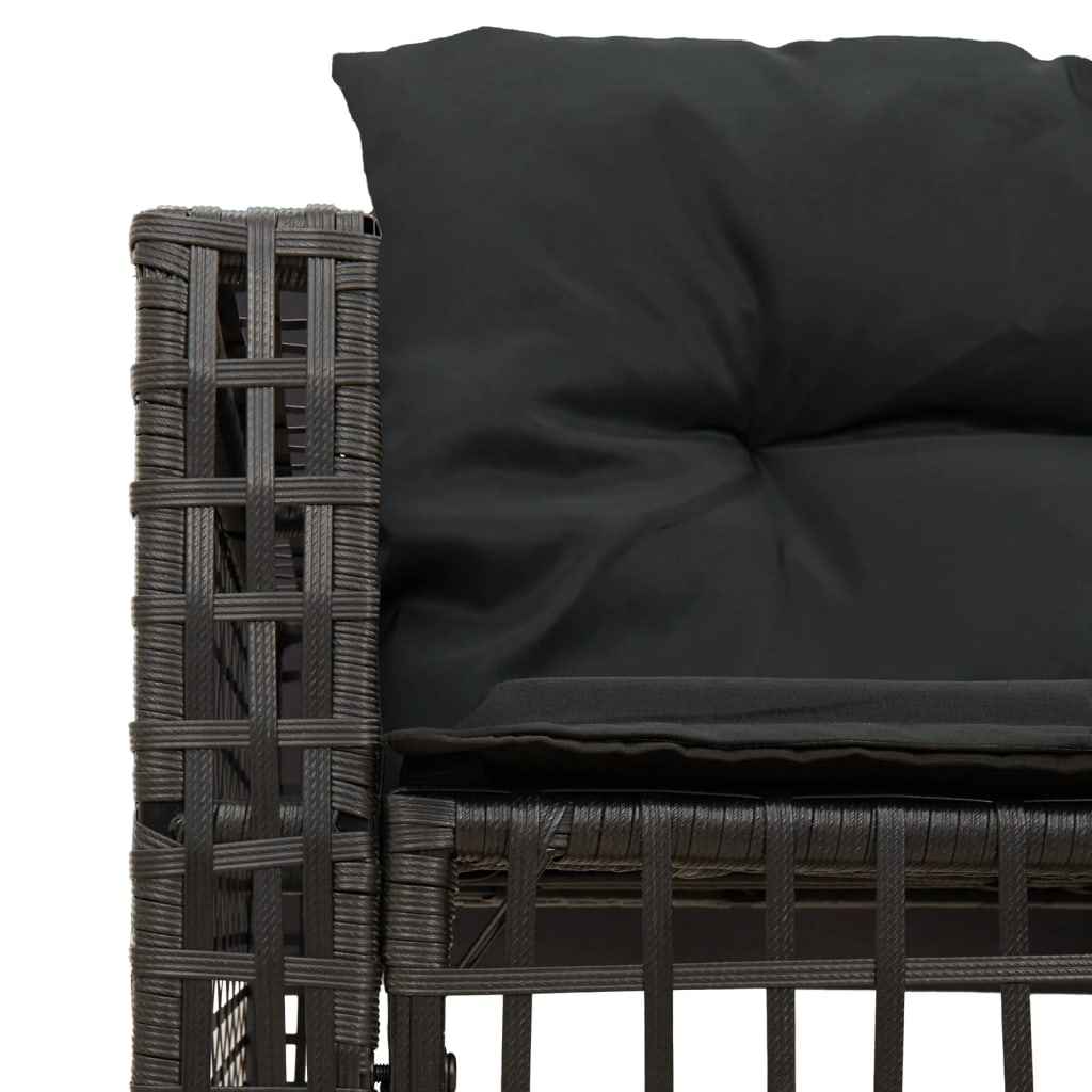 Canapé De Jardin Et Coussins Et Repose-Pied En Forme De L Rotin