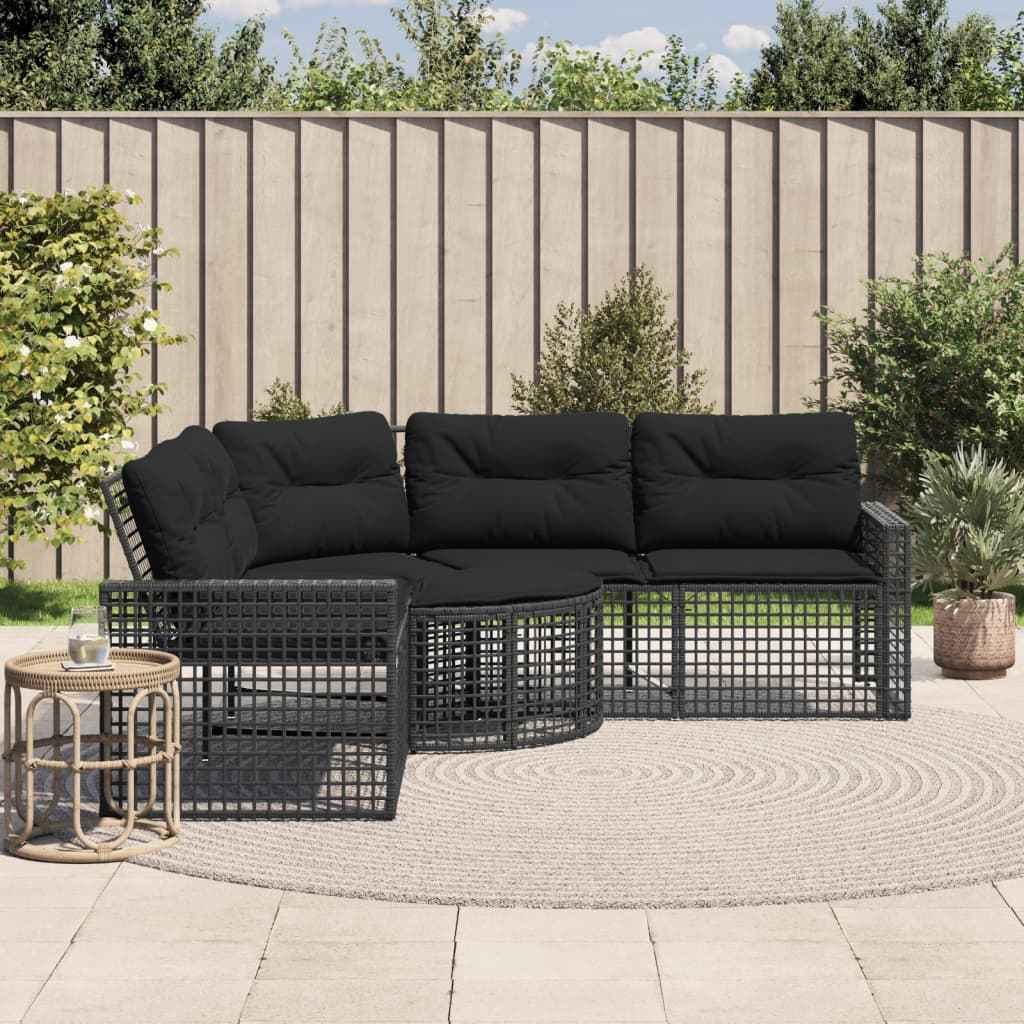 Canapé De Jardin Et Coussins Et Repose-Pied En Forme De L Rotin