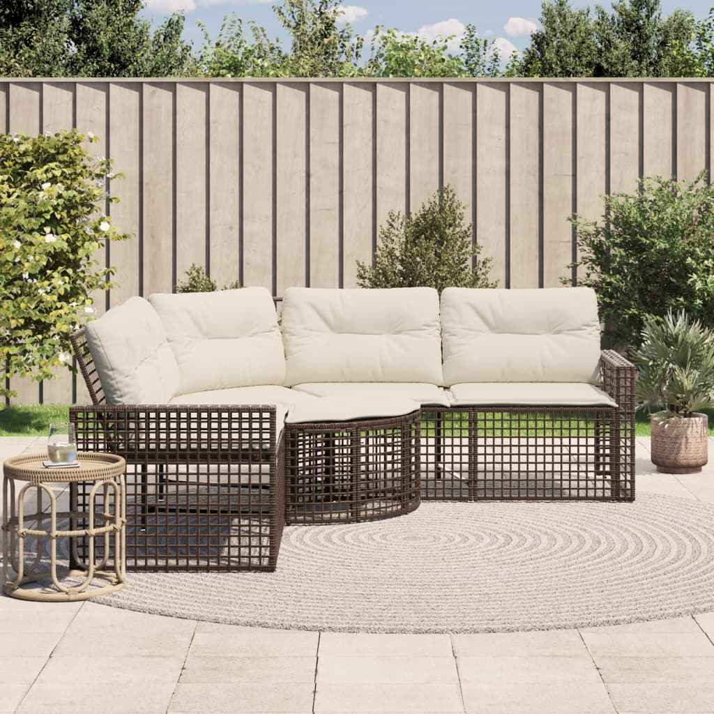 Canapé De Jardin Et Coussins Et Repose-Pied En Forme De L Rotin