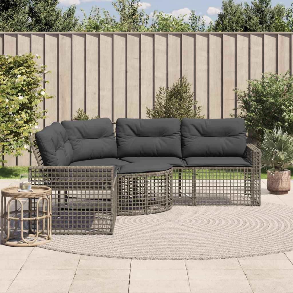 Canapé De Jardin Et Coussins Et Repose-Pied En Forme De L Rotin