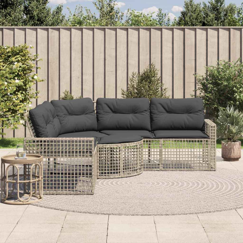 Canapé De Jardin Et Coussins Et Repose-Pied En Forme De L Rotin