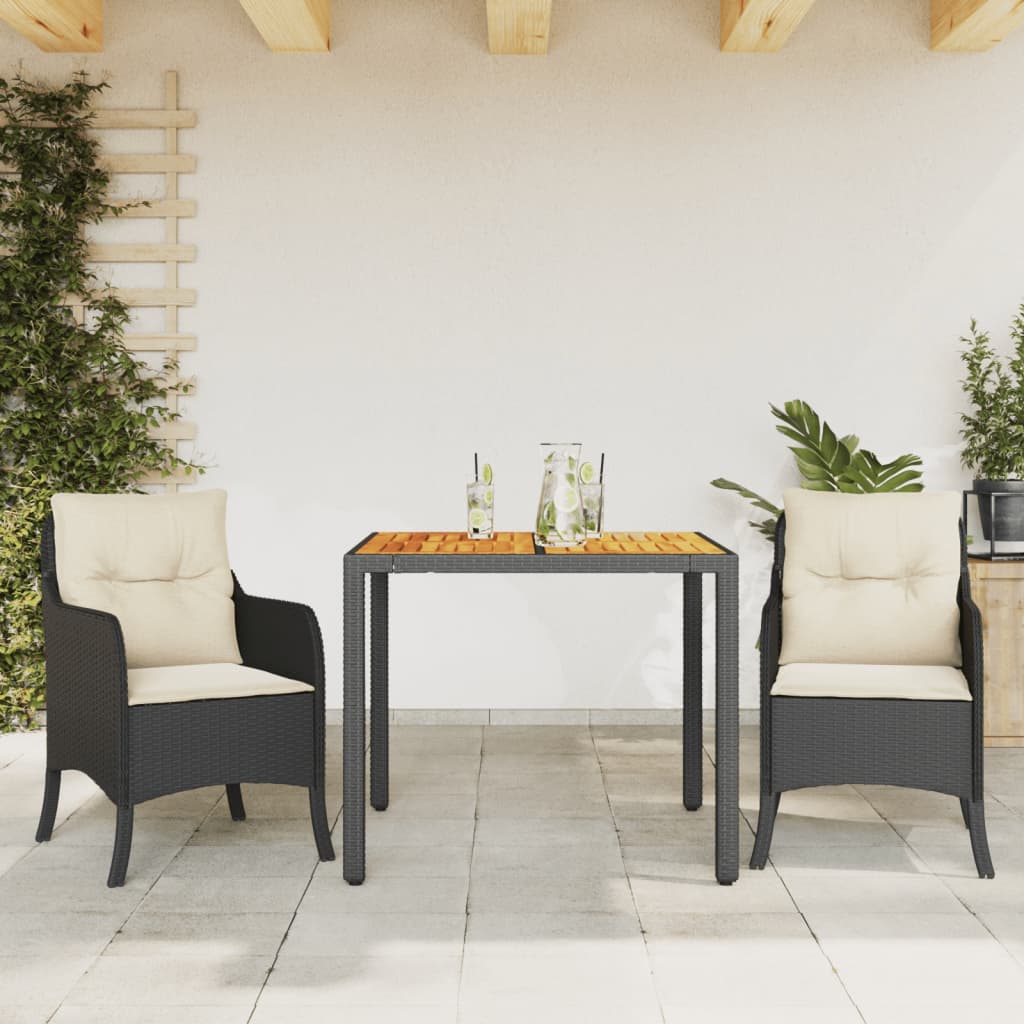Ensemble À Manger De Jardin 9Pcs Coussins Résine Tressée