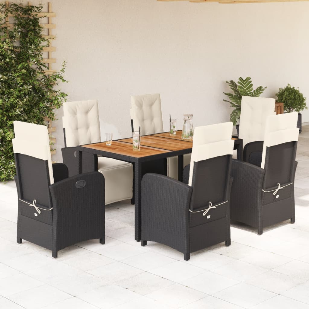 Ensemble À Manger De Jardin 9Pcs Coussins Résine Tressée