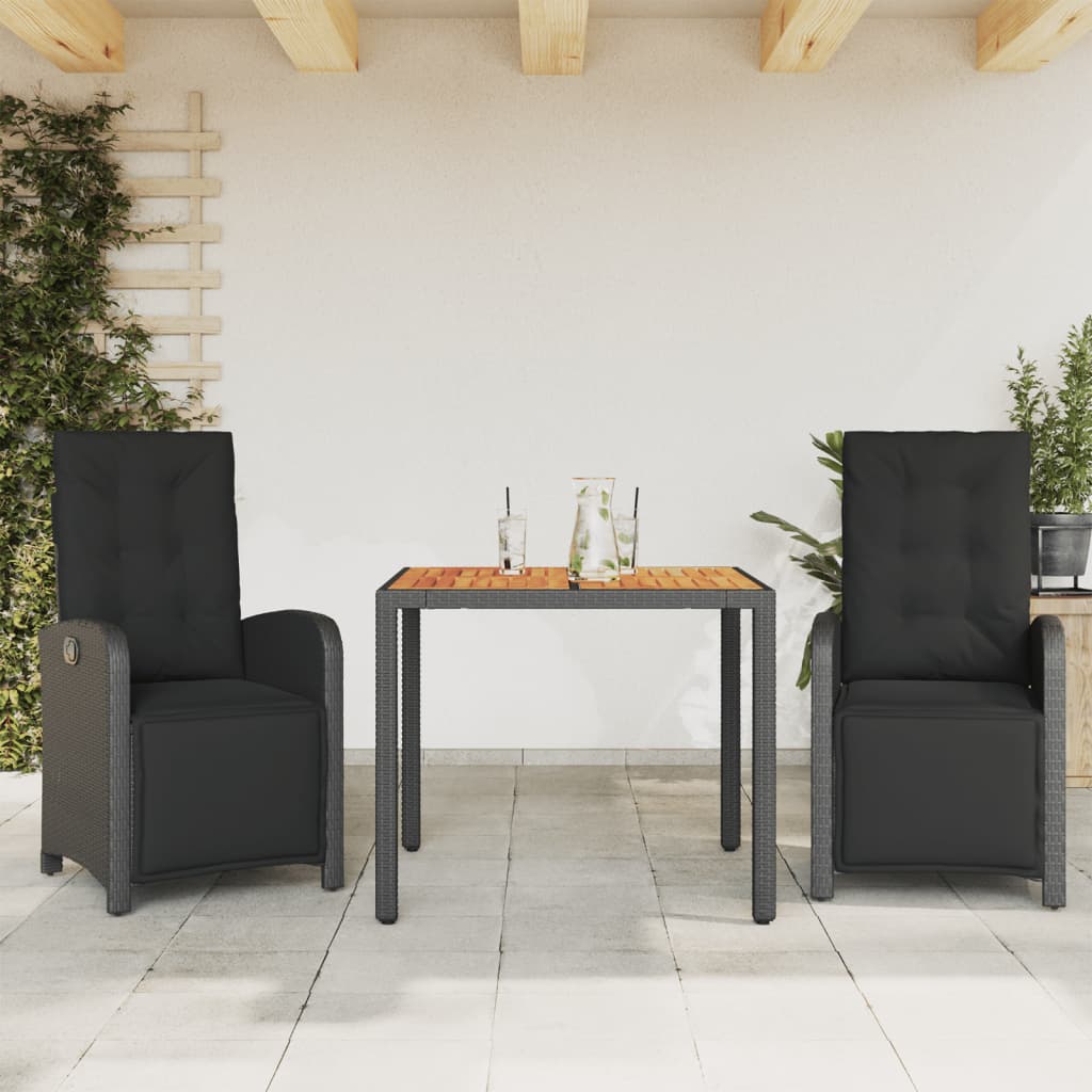 Ensemble À Manger De Jardin 9Pcs Coussins Résine Tressée