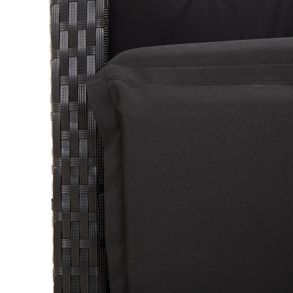 Ensemble À Manger De Jardin 9Pcs Coussins Résine Tressée