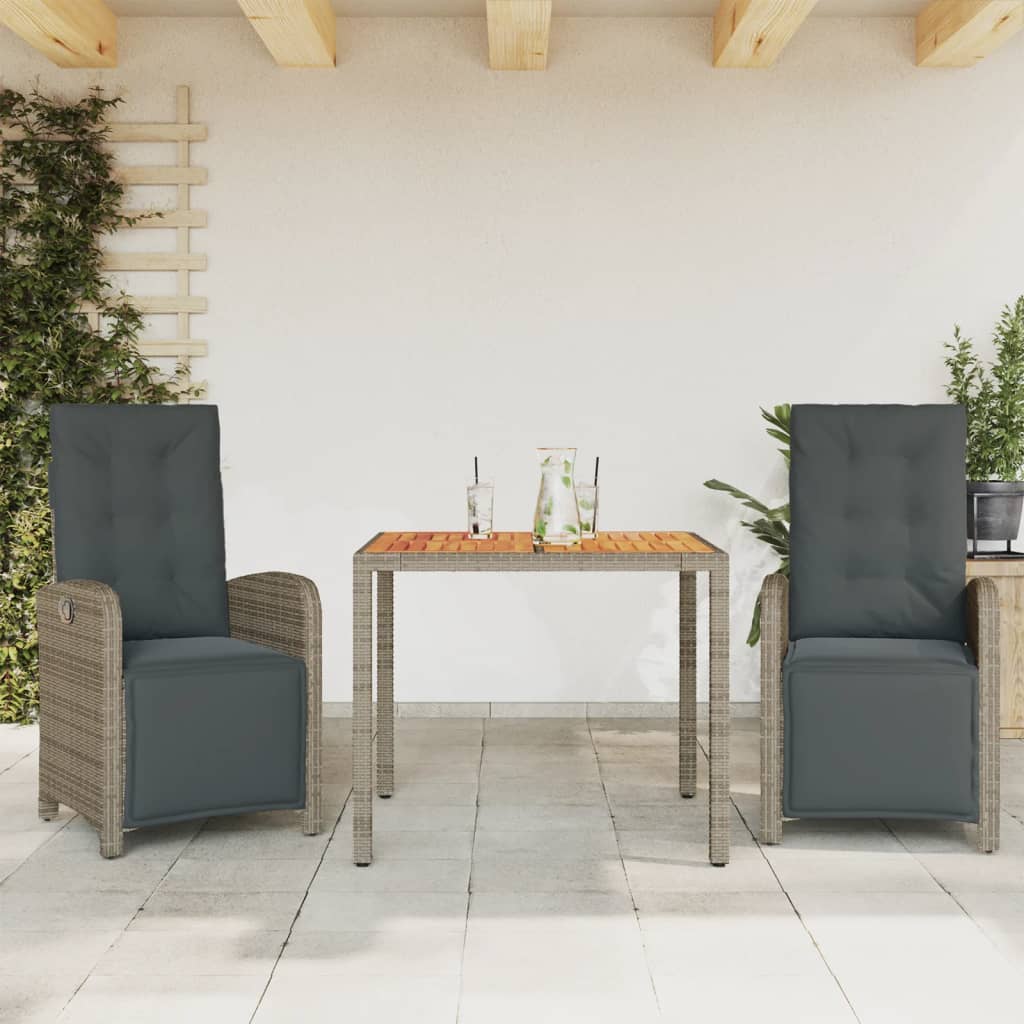 Ensemble À Manger De Jardin 9Pcs Coussins Résine Tressée