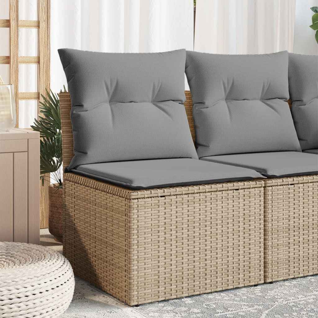 Canapé De Jardin Avec Coussins 4 Places Noir Résine Tressée