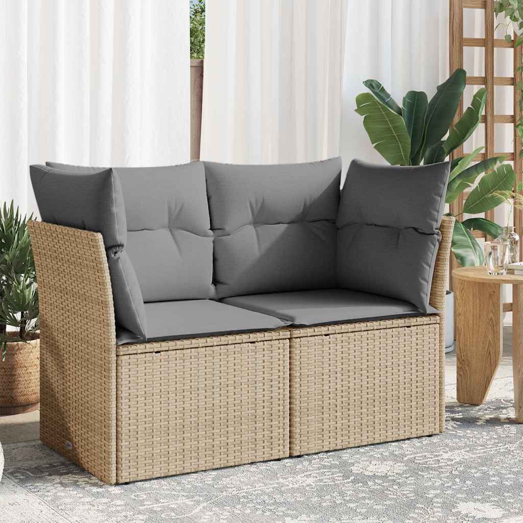 Canapé De Jardin Avec Coussins 4 Places Noir Résine Tressée