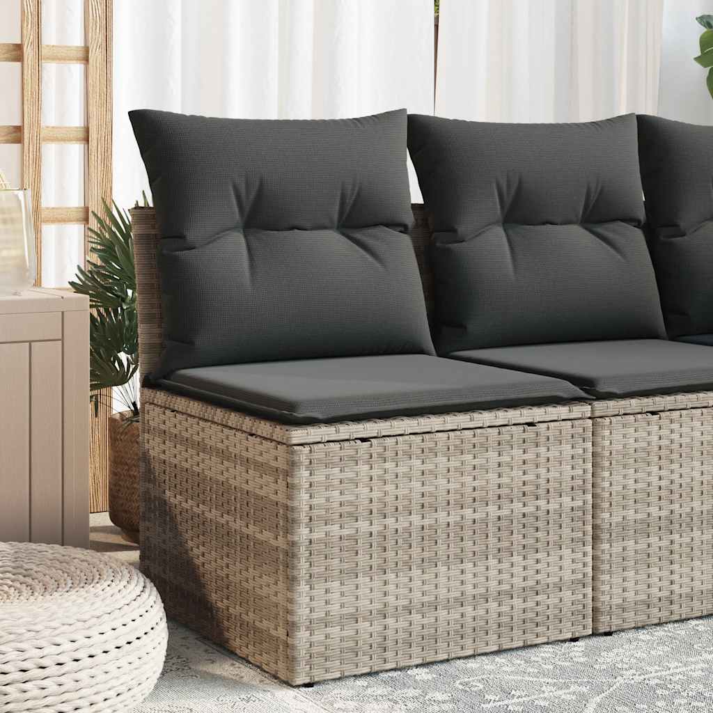 Canapé De Jardin Avec Coussins 4 Places Noir Résine Tressée