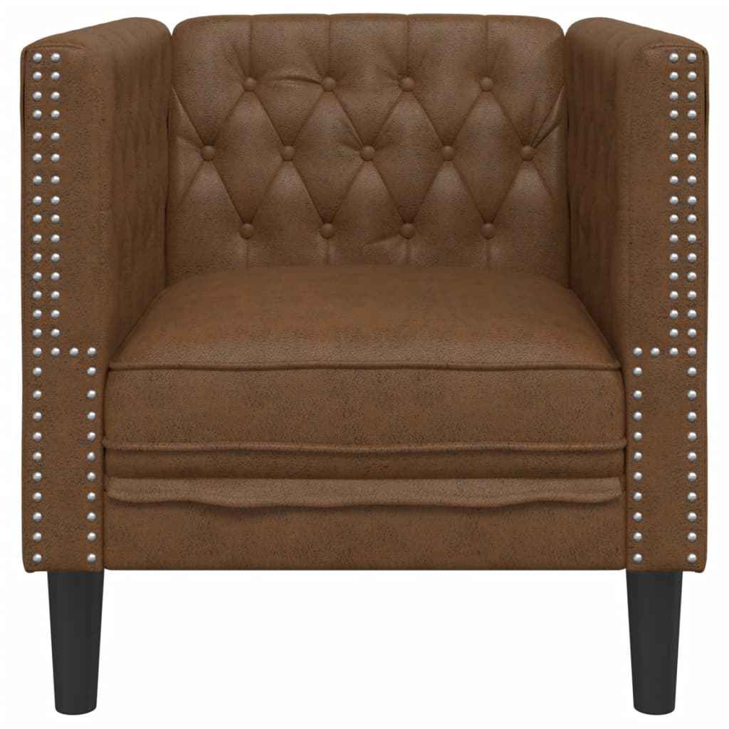 Fauteuil Chesterfield Similicuir Daim
