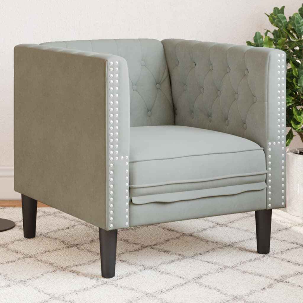 Fauteuil Chesterfield Velours