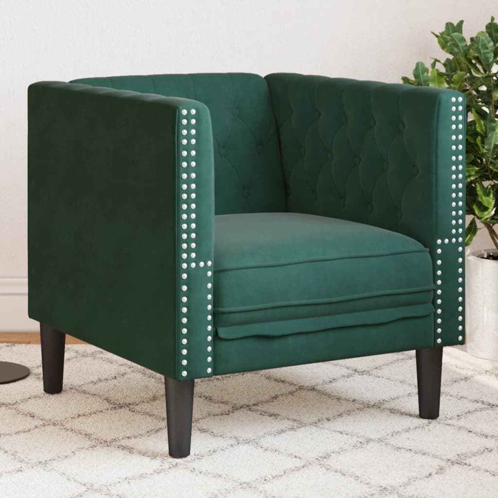 Fauteuil Chesterfield Velours