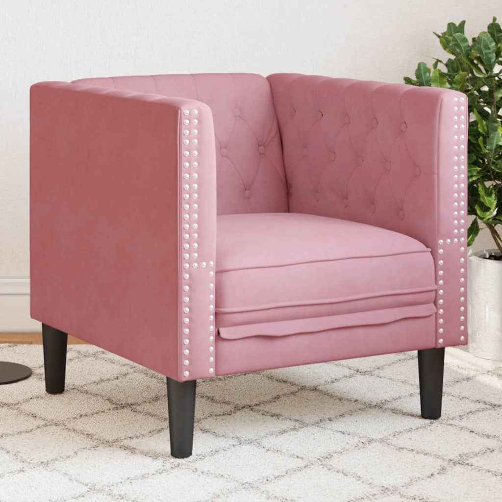 Fauteuil Chesterfield Velours