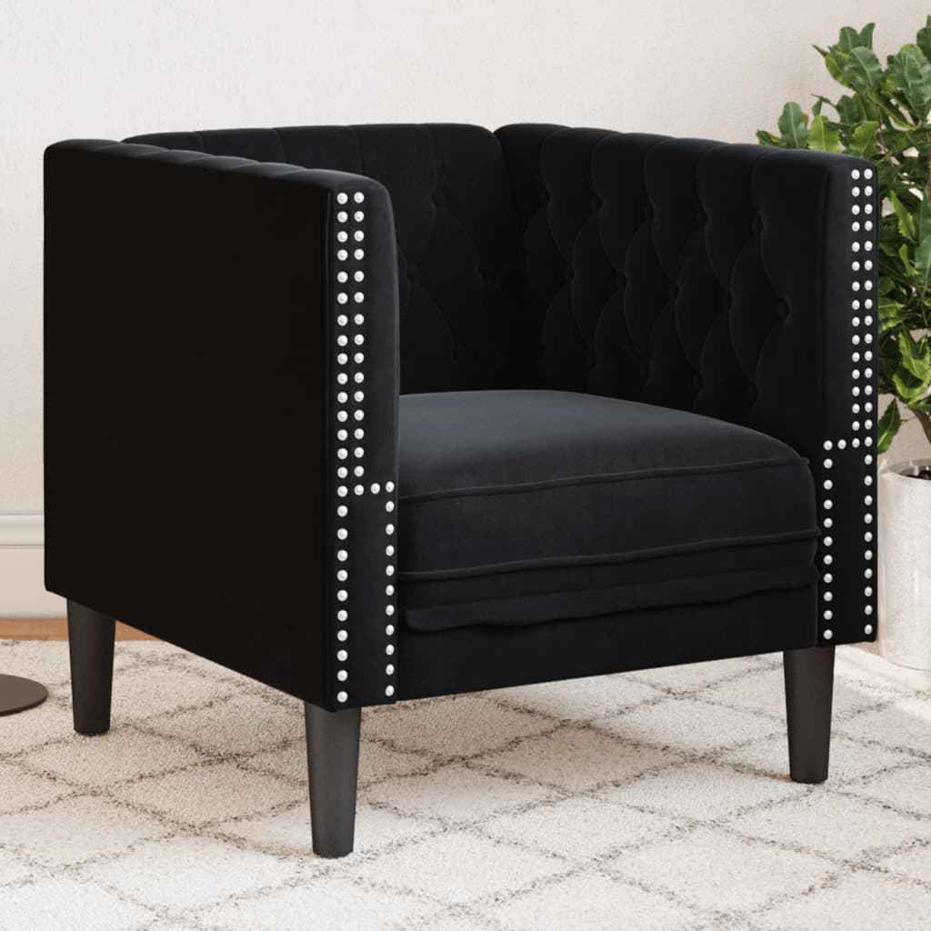 Fauteuil Chesterfield Velours