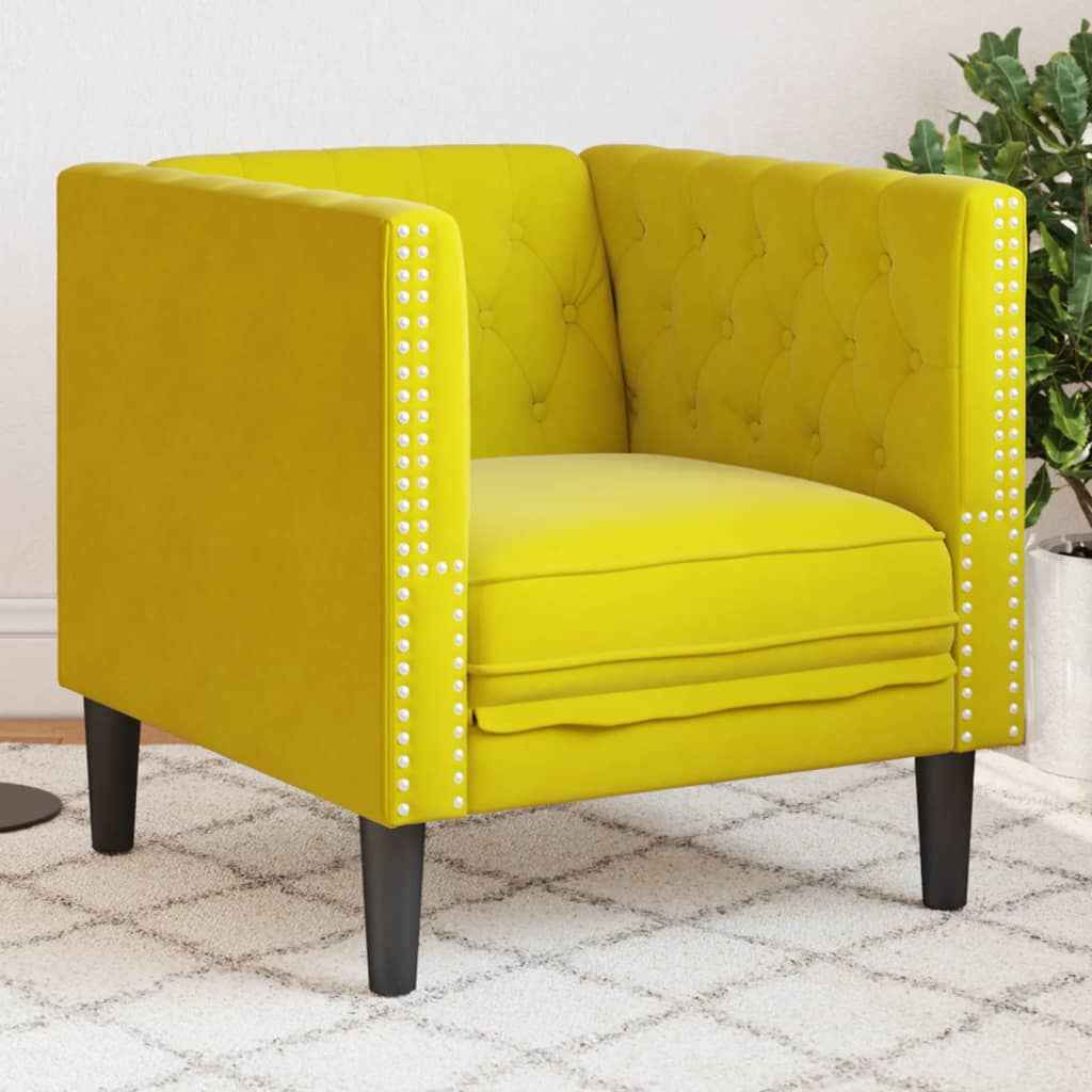 Fauteuil Chesterfield Velours