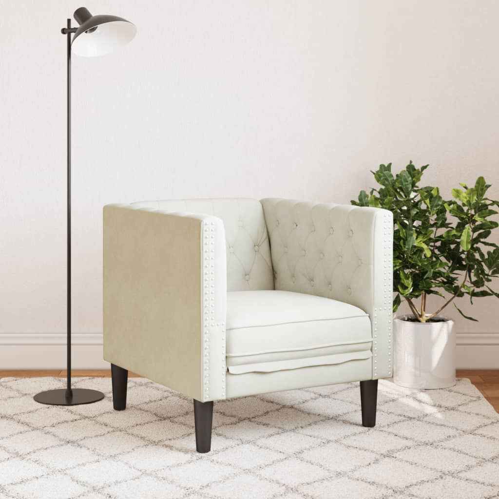 Fauteuil Chesterfield Velours