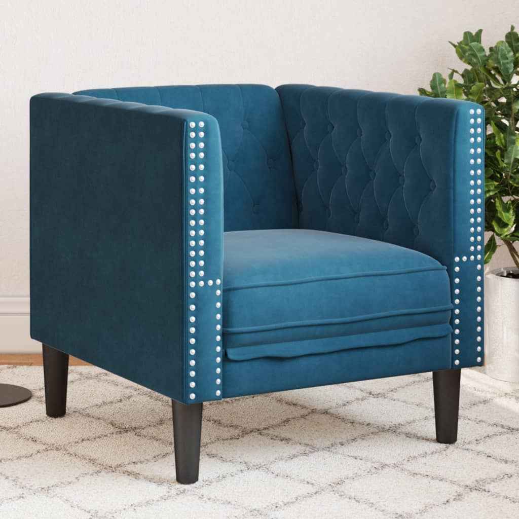 Fauteuil Chesterfield Velours