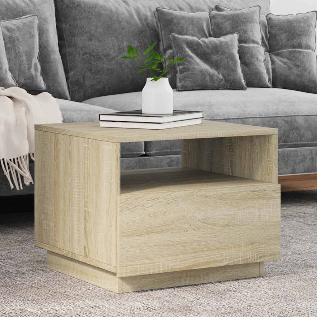 Table Basse Avec Lumières Led 90X49X40 Cm