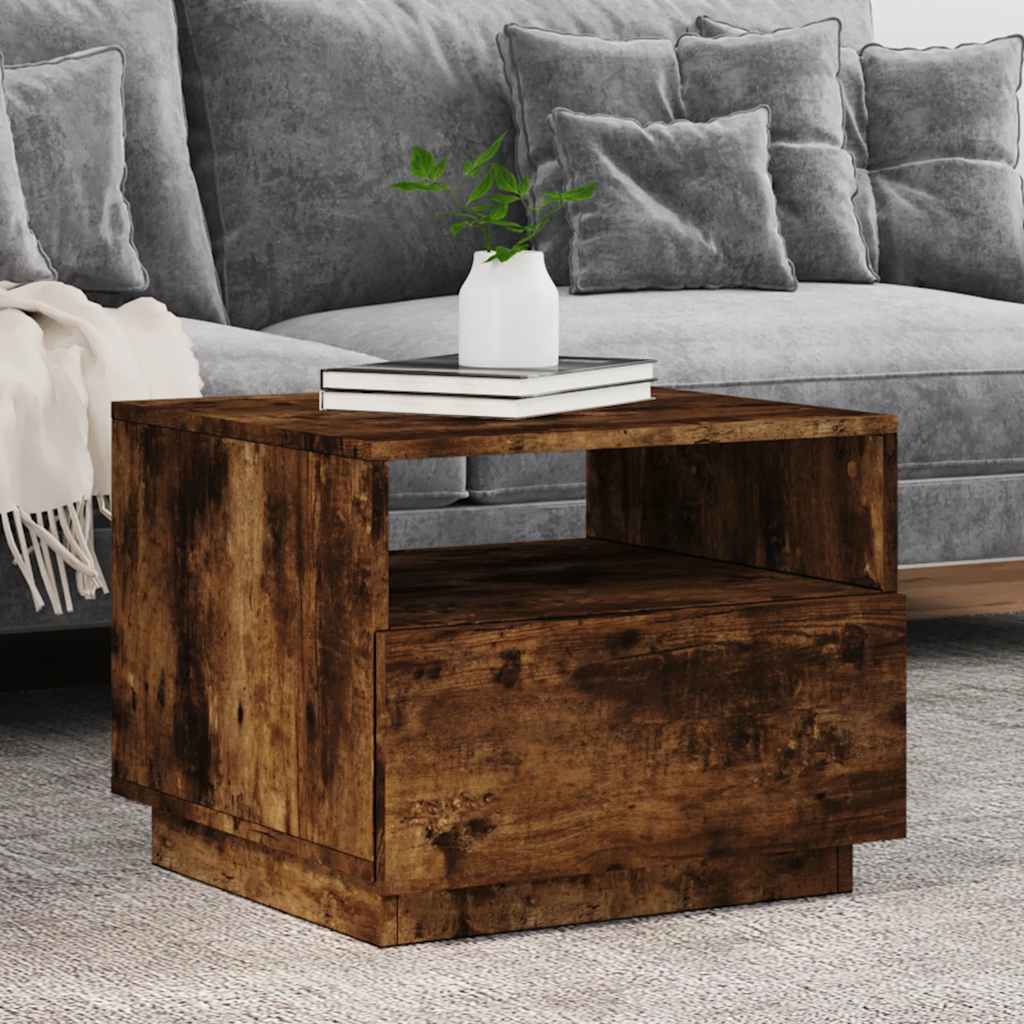 Table Basse Avec Lumières Led 90X49X40 Cm