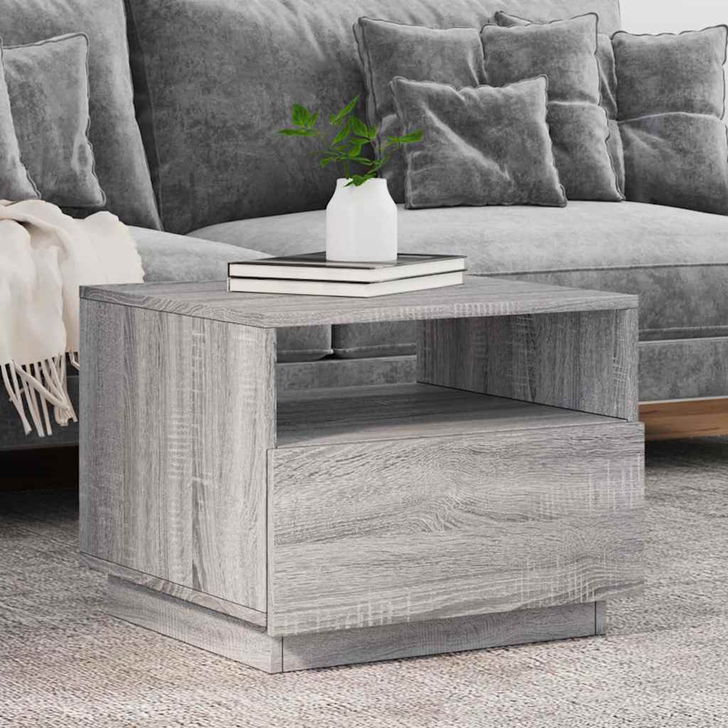 Table Basse Avec Lumières Led 90X49X40 Cm