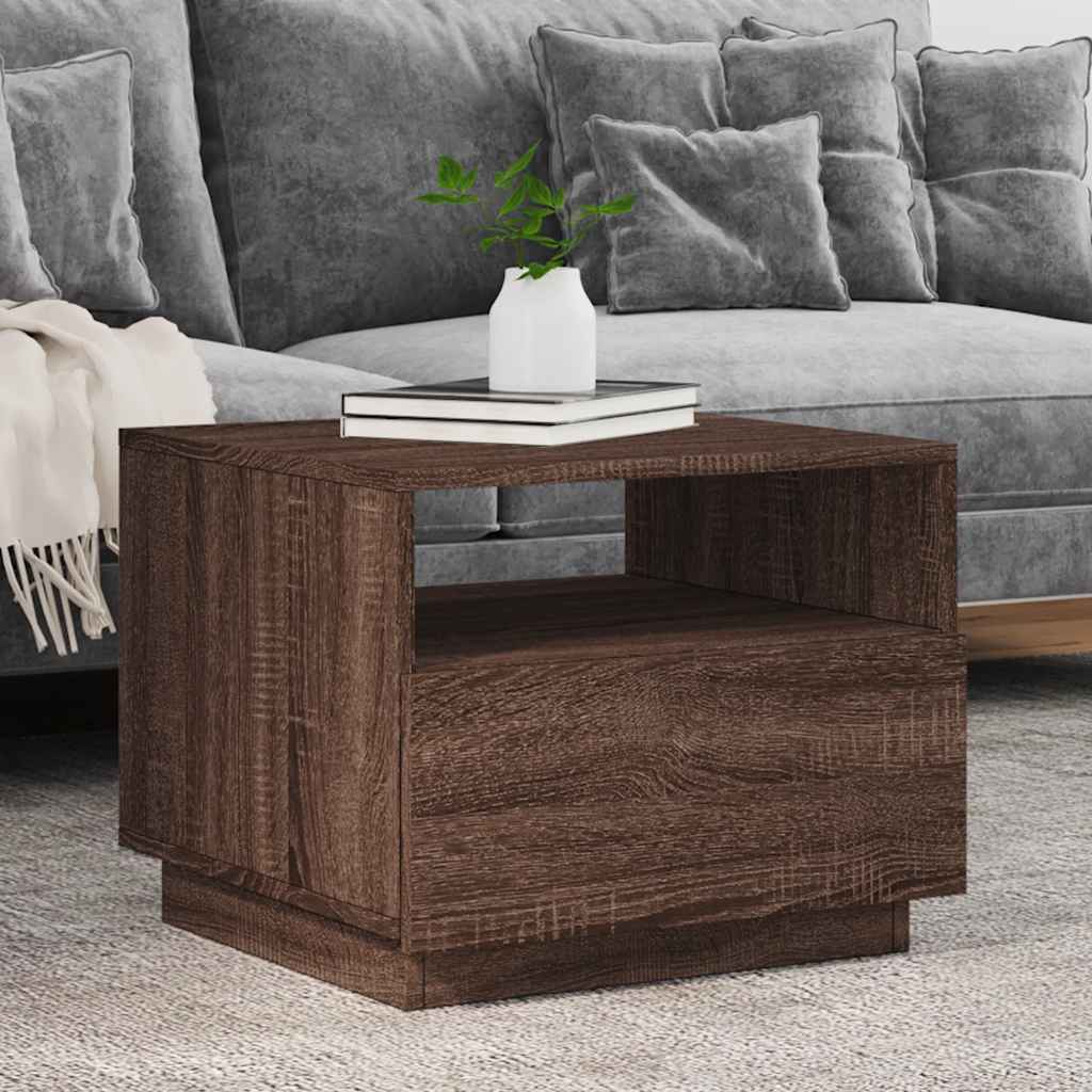 Table Basse Avec Lumières Led 90X49X40 Cm