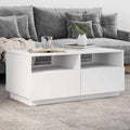 Table Basse Avec Lumières Led 90X49X40 Cm