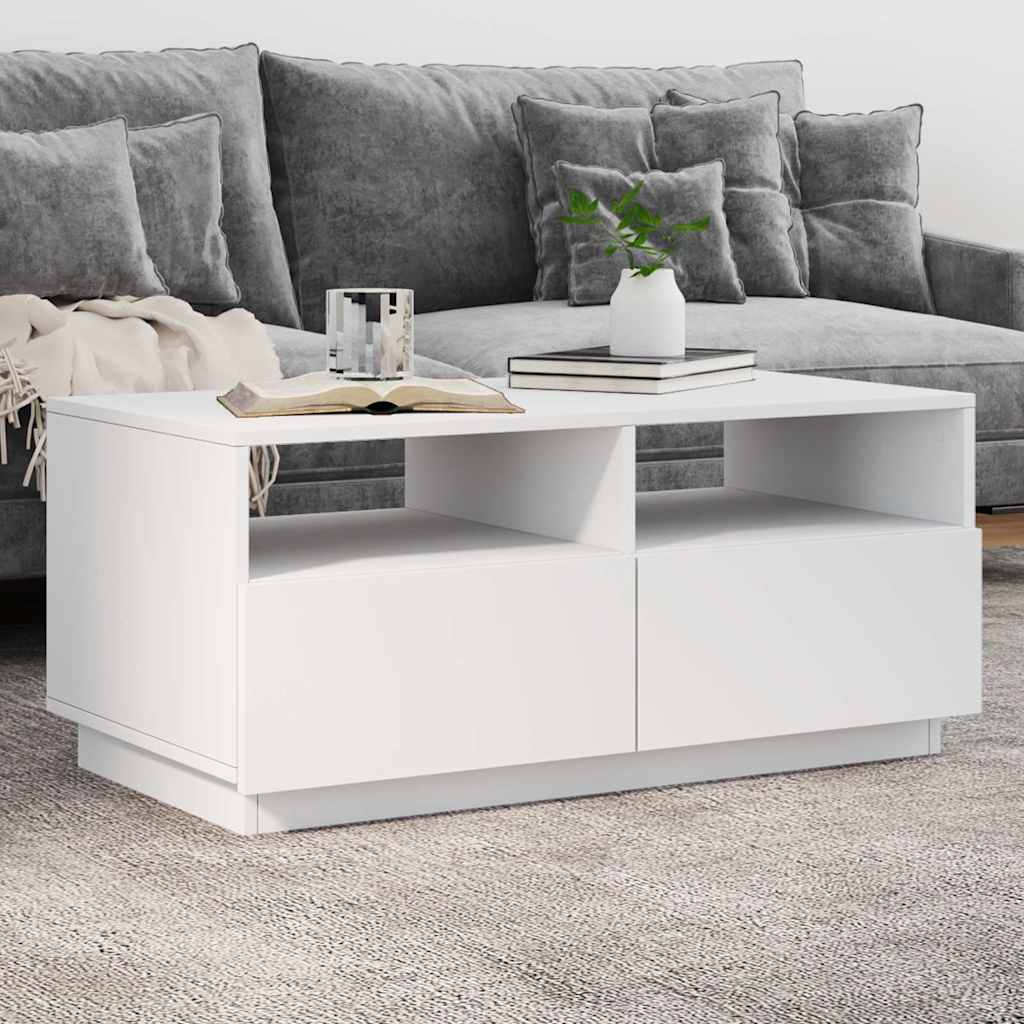 Table Basse Avec Lumières Led 90X49X40 Cm