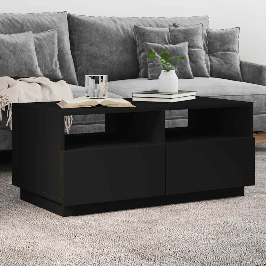 Table Basse Avec Lumières Led 90X49X40 Cm