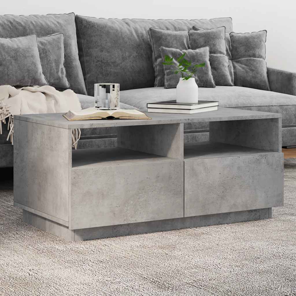 Table Basse Avec Lumières Led 90X49X40 Cm