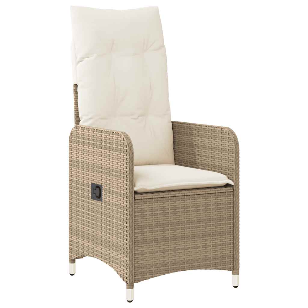 Ensemble De Bistro De Jardin 11 Pcs Coussins Poly Rotin