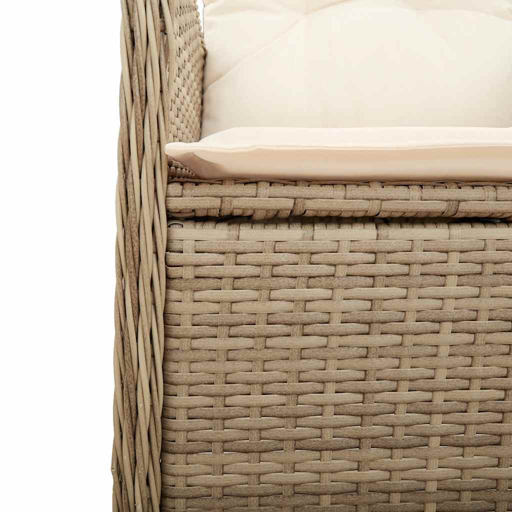 Ensemble De Bistro De Jardin 11 Pcs Coussins Poly Rotin