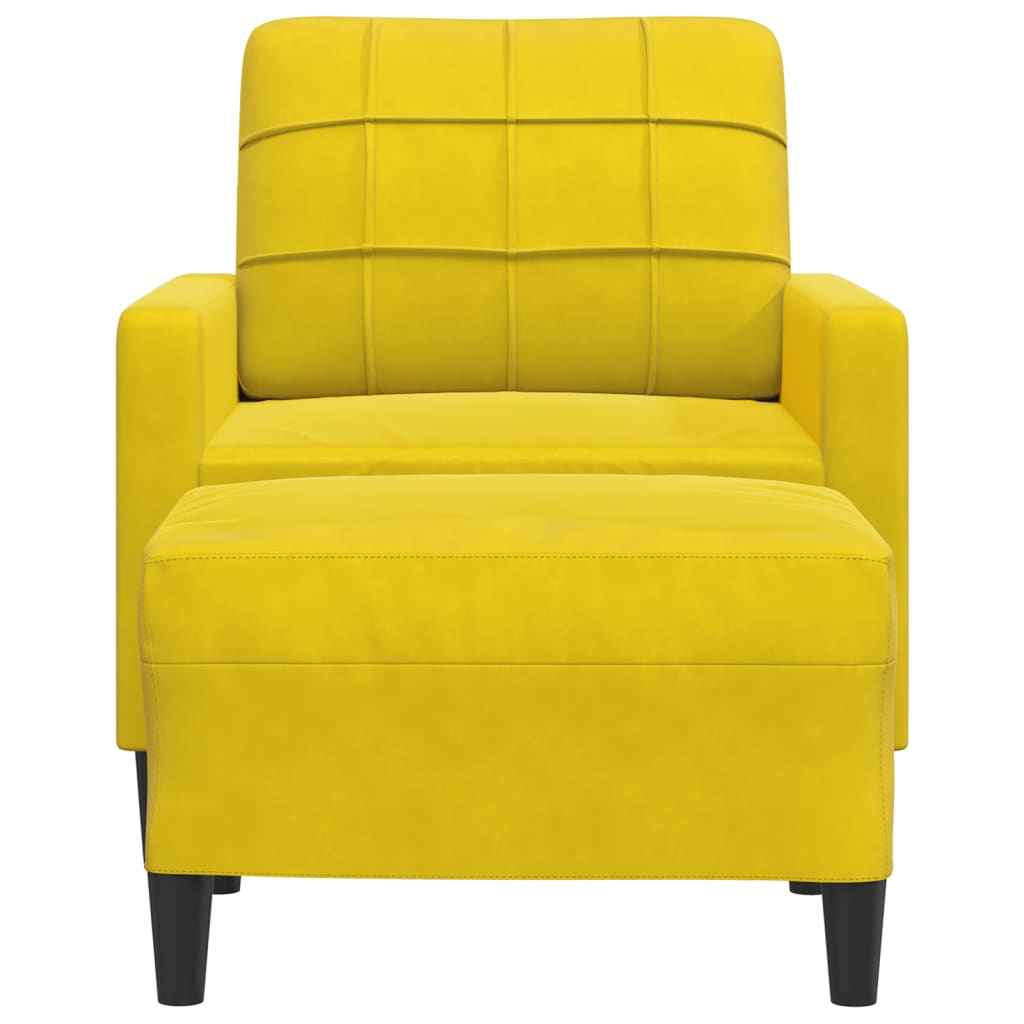 Fauteuil Avec Repose-Pied 60 Cm Velours