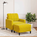 Fauteuil Avec Repose-Pied 60 Cm Velours