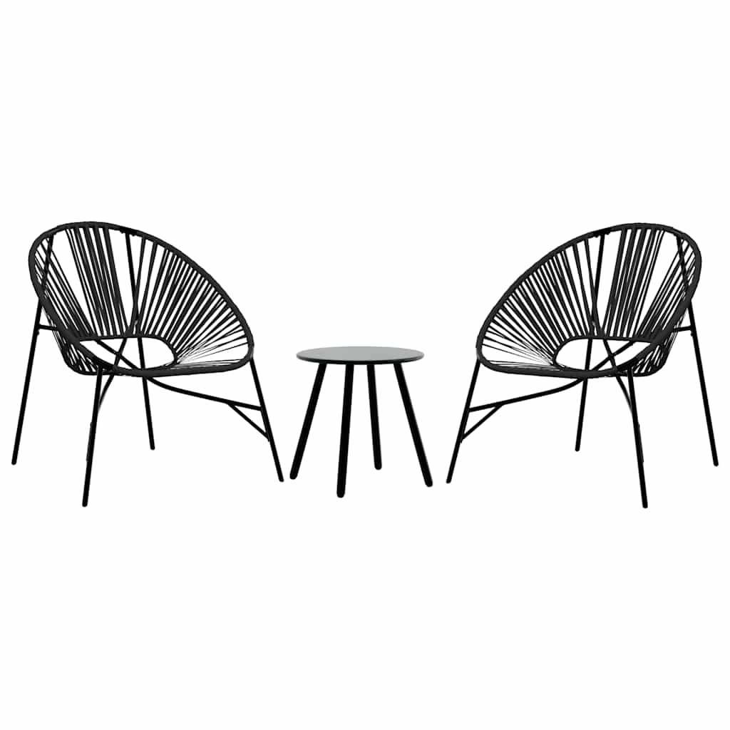 Lot De 3 Chaise De Jardin Résine Tressée