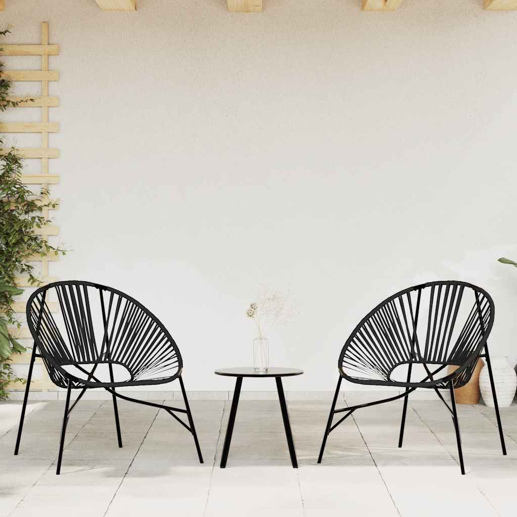 Lot De 3 Chaise De Jardin Résine Tressée