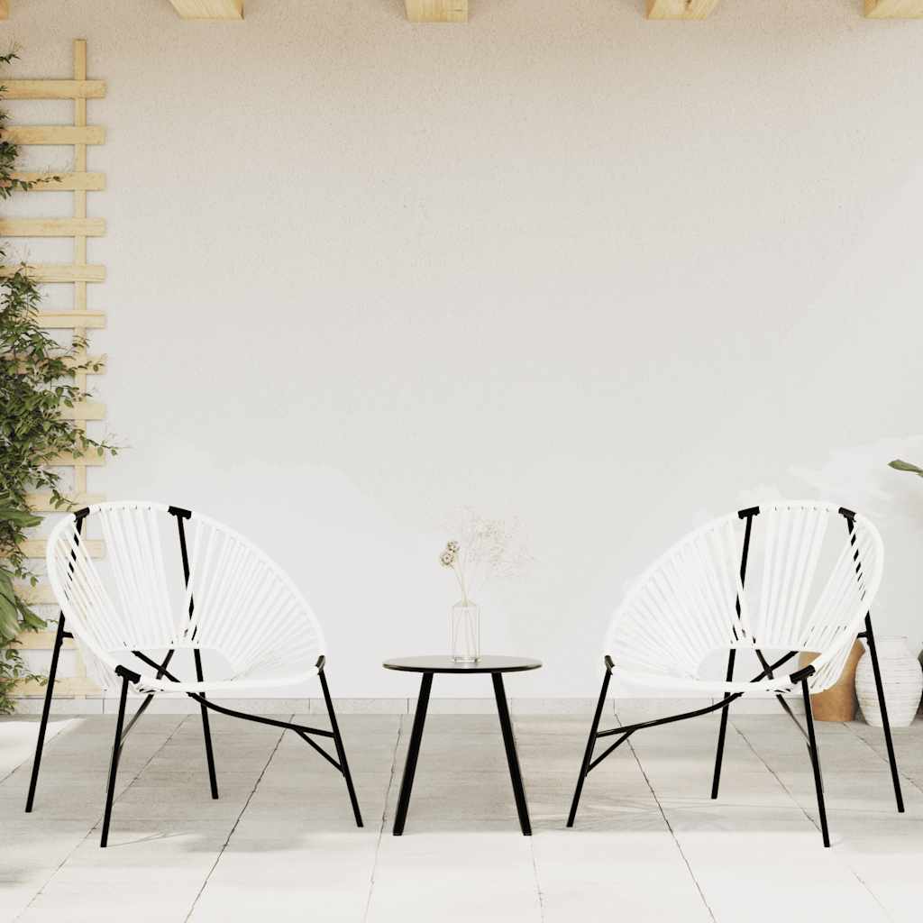 Lot De 3 Chaise De Jardin Résine Tressée