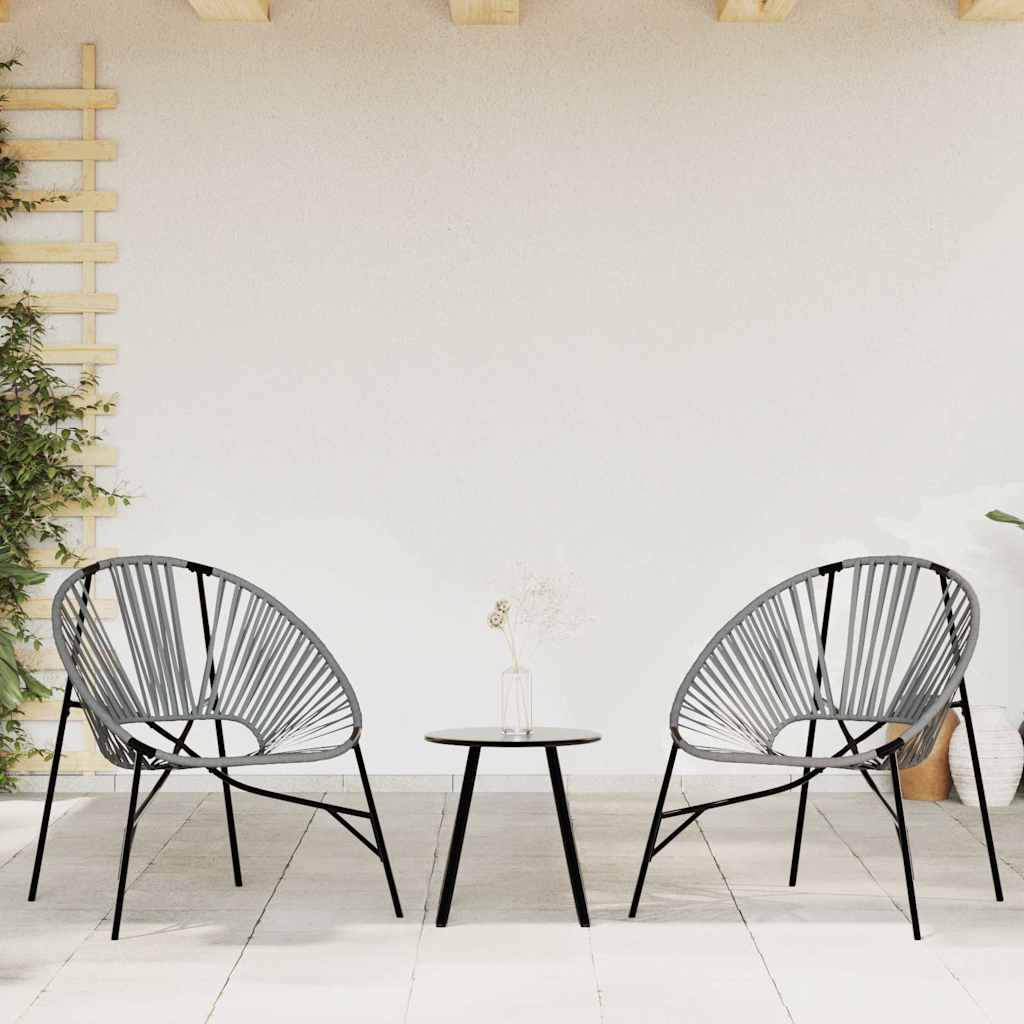 Lot De 3 Chaise De Jardin Résine Tressée