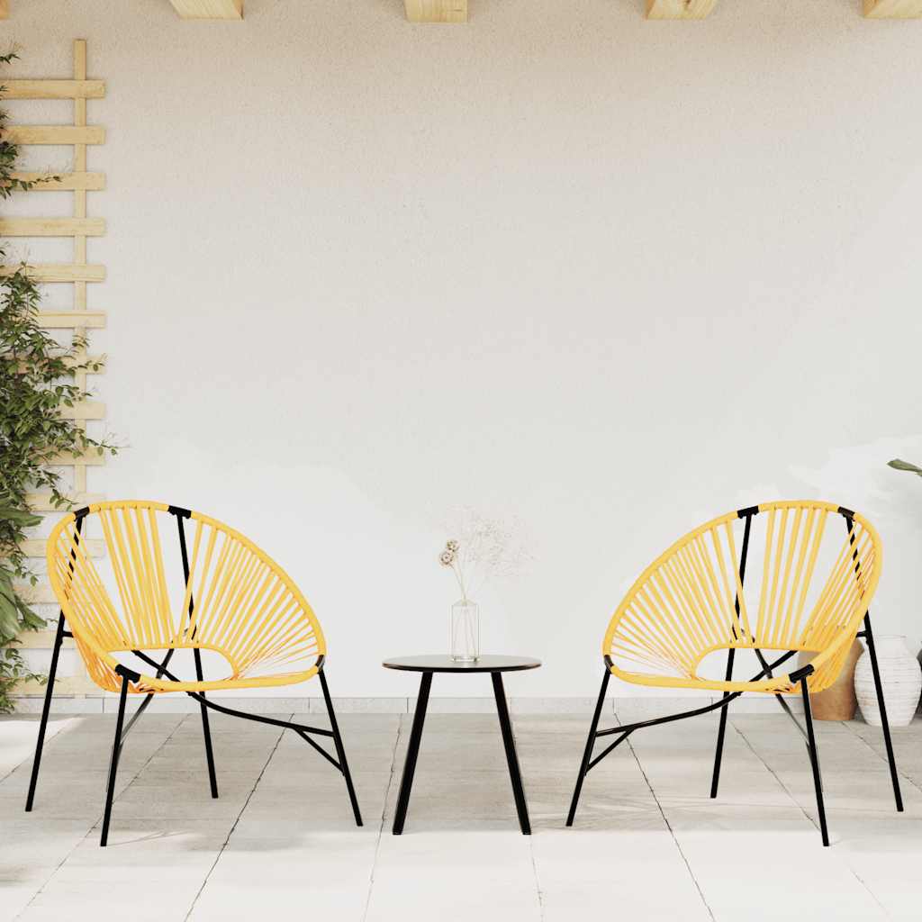 Lot De 3 Chaise De Jardin Résine Tressée